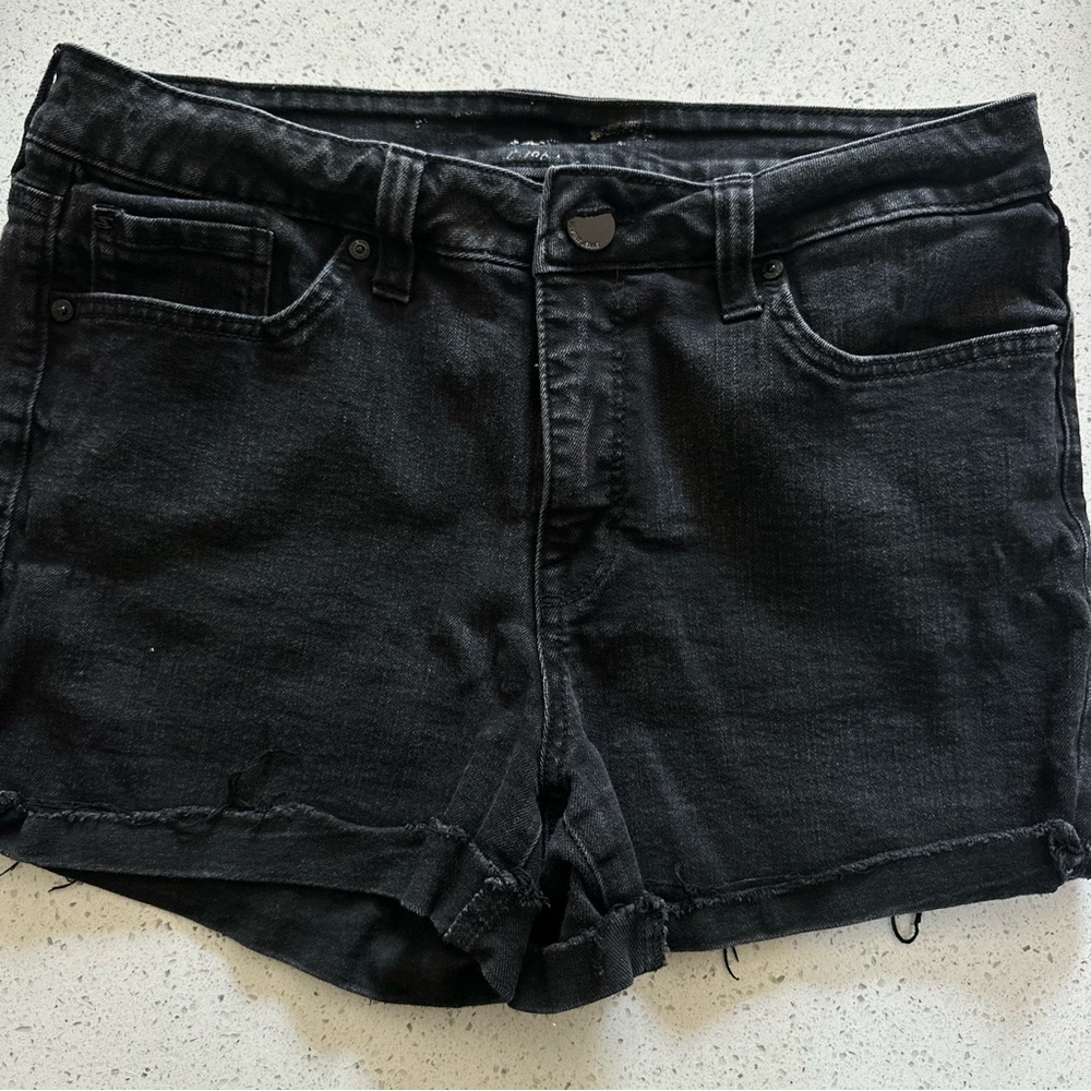 Womens Seven7 black distressed‎ Weekend shorts size 10